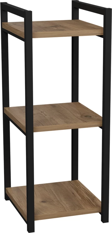 Raft metalik dhe melamine, ngjyrë natyrale, 33x28x70cm