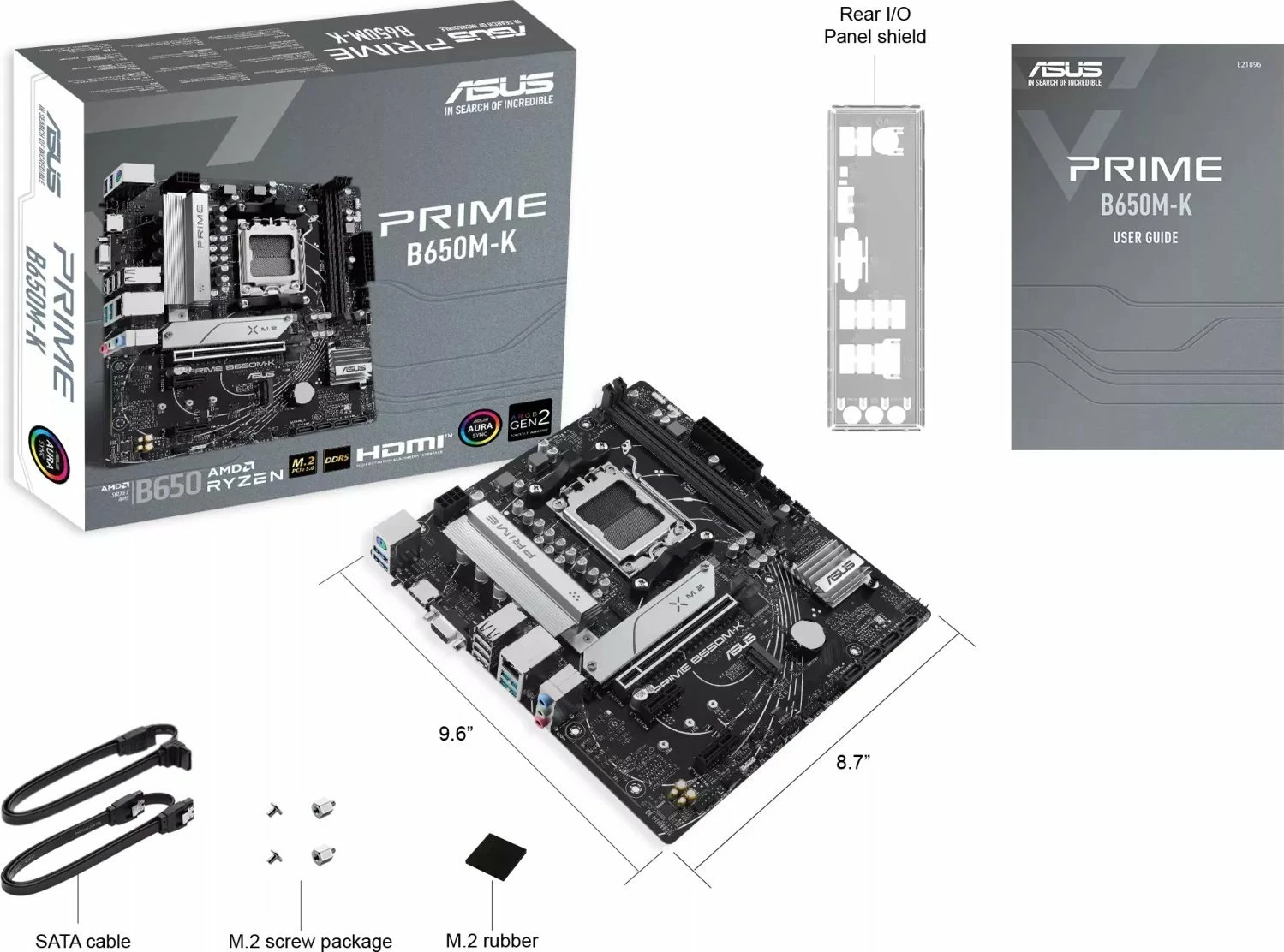 Pllakë amë Asus PRIME B650M-K Micro ATX AM5 DDR5