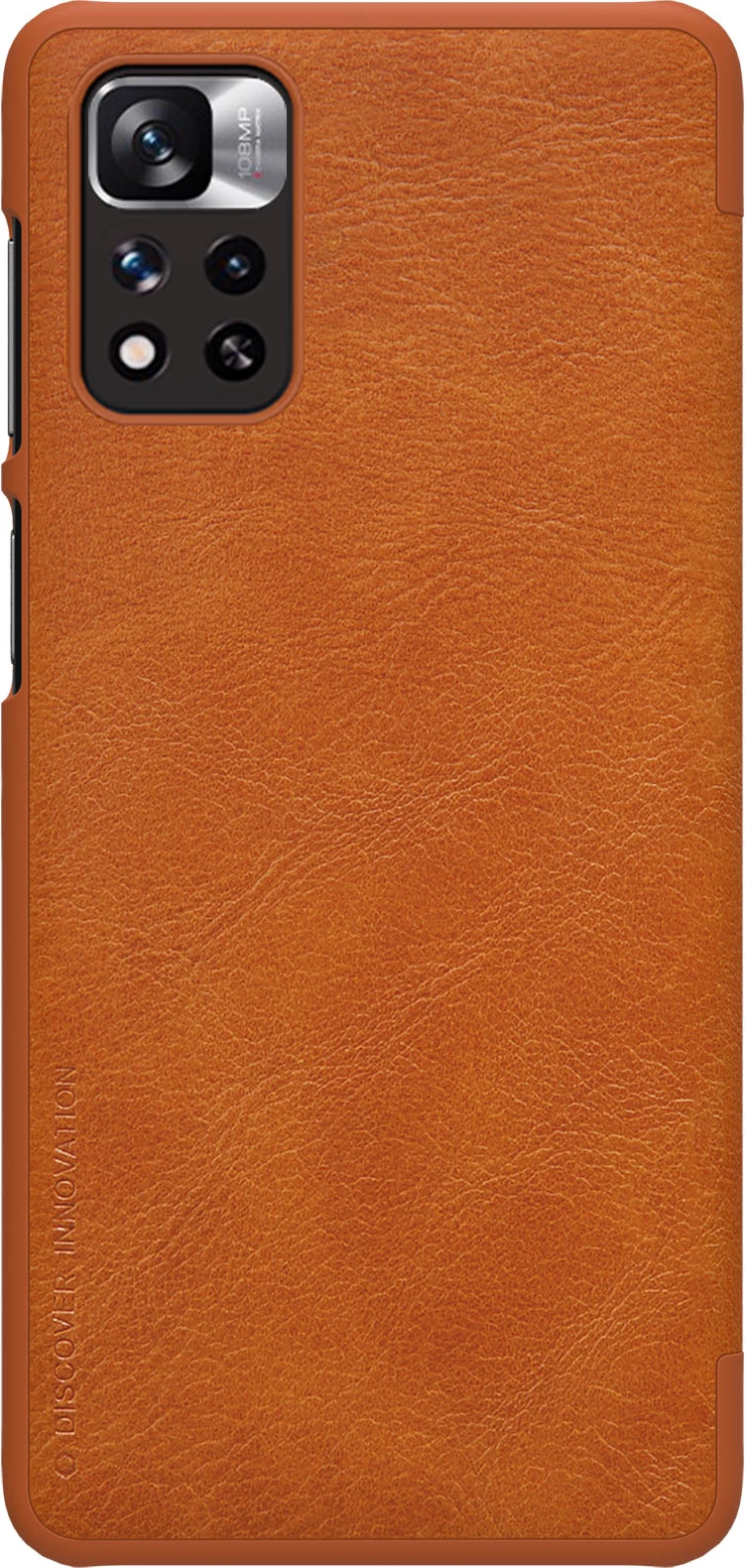 Mbështjellës Nillkin Qin Case për Xiaomi Redmi Note 11 Pro+, Redmi Note 11 Pro, Mi 11i HyperCharge, kafe