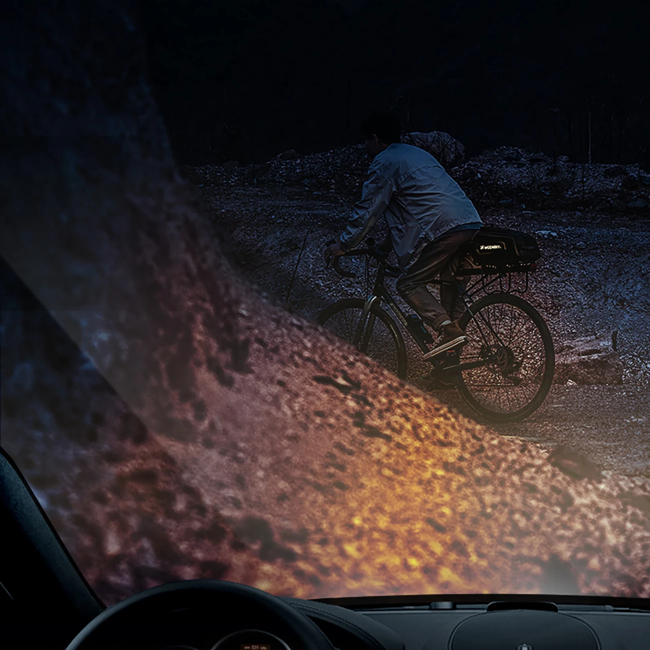 çantë bagazhi biçiklete, Wozinsky WSR-01B, 9 L, e papërshkueshme nga uji, montim me rripa Velcro, e zezë