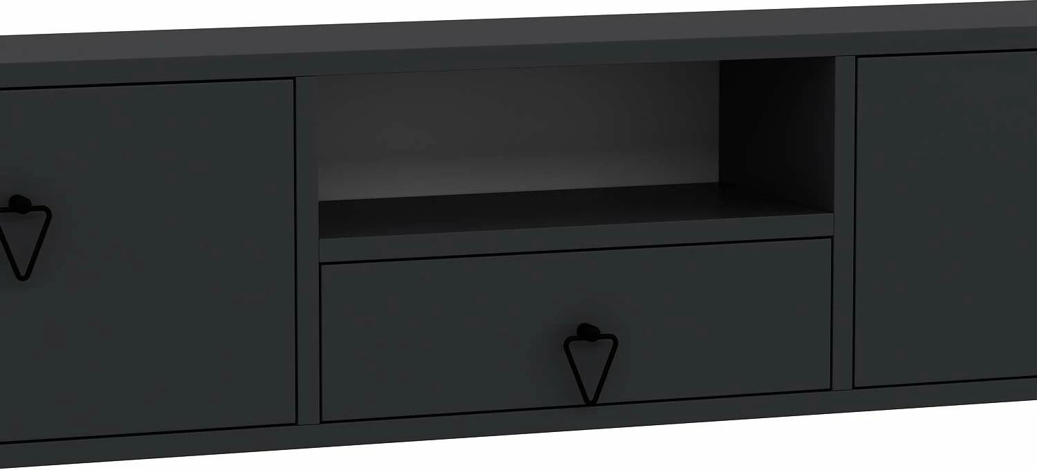 Komodë për TV, Skye Decor, 1303-DROP-1, antracit, e zezë