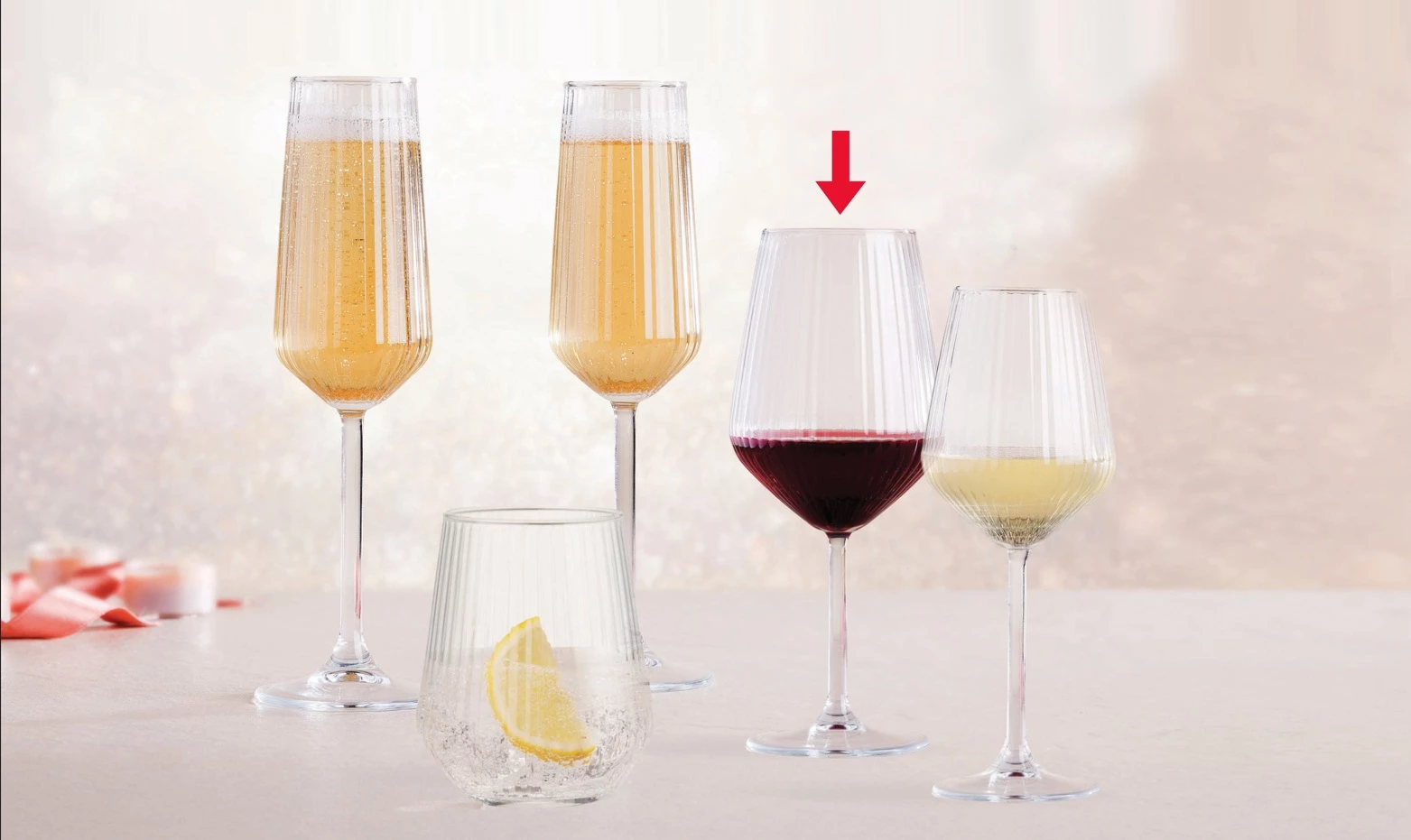  Allegra Focus, set me 6 gota për verë të kuqe, 490 ml