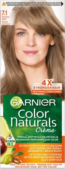 Ngjyrë për flokë për femra Garnier Color Naturals 7.1 Ash Natural Blonde
