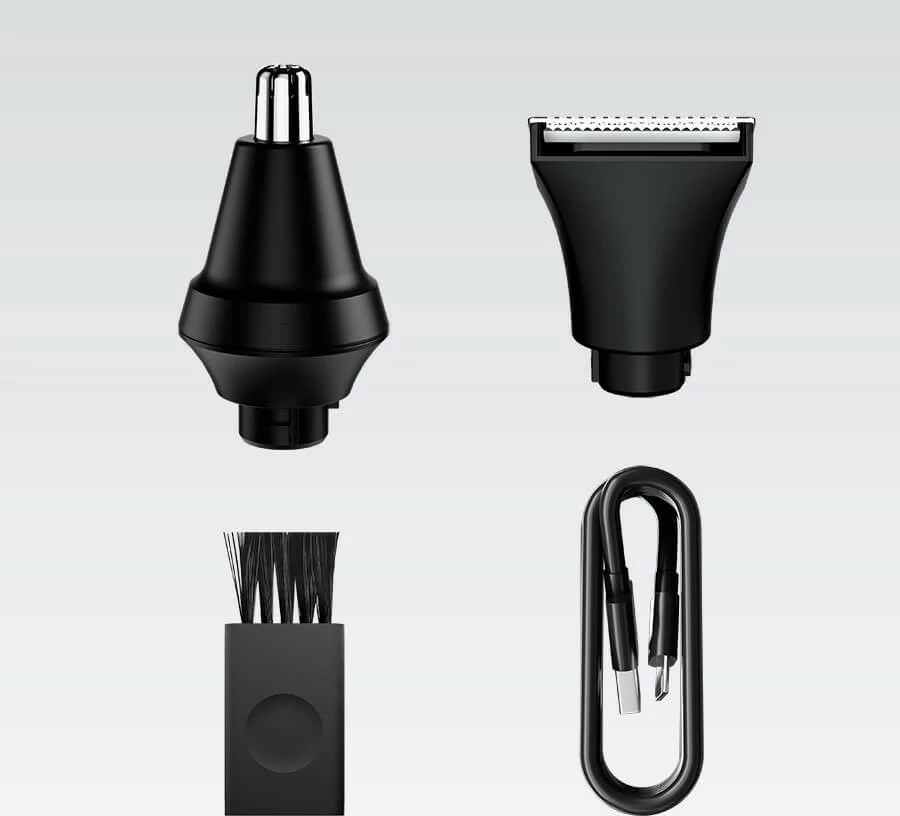 Makinë rroje 3‑në‑1 Feel‑Maestro MR-678 me USB‑C, bateri 800 mAh, IPX7, 90 min, me 3 koka + 3 krehra 3/5/7 mm, e zezë