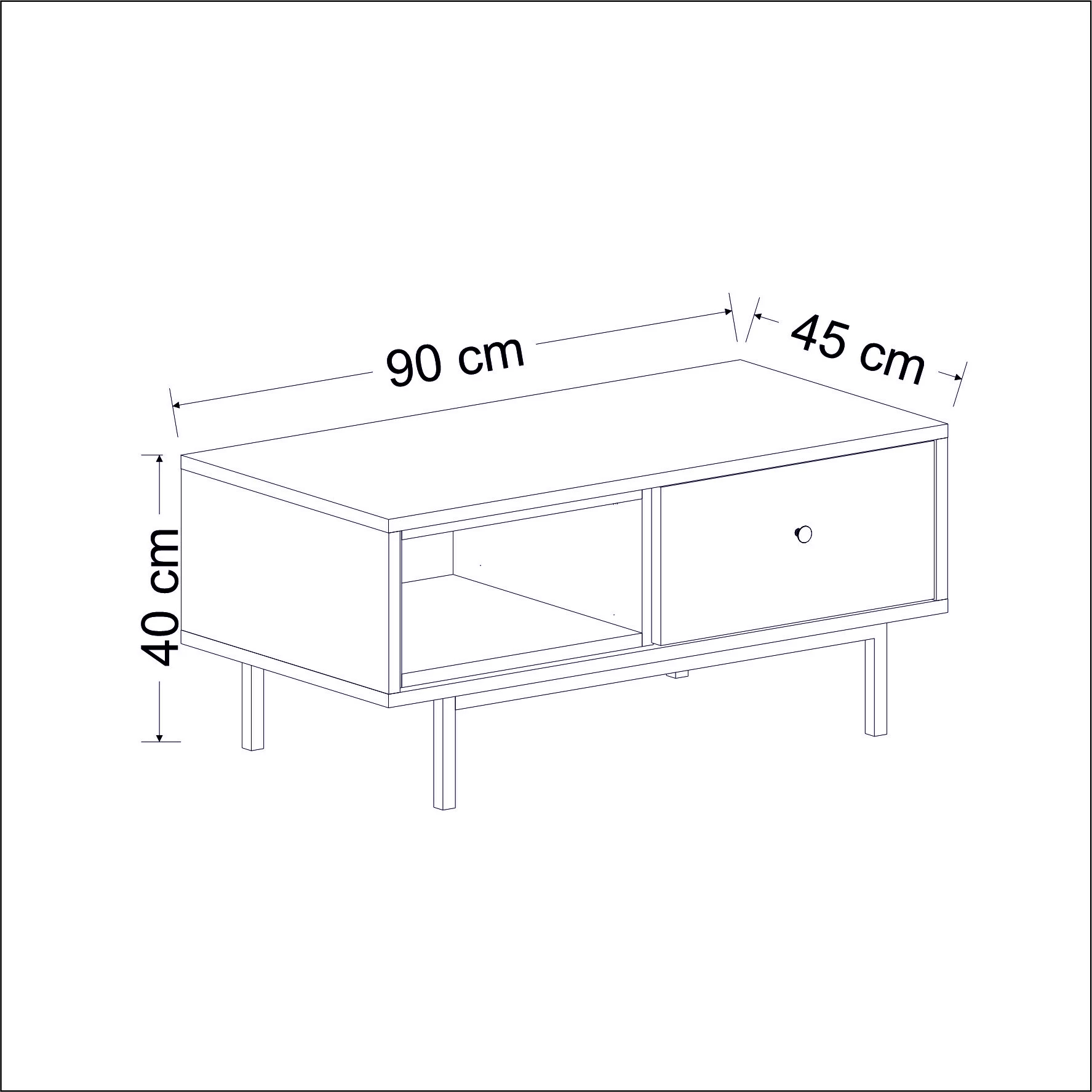 Set mobiljesh për dhomë dite Skye Decor, natyrale-antracit, safir