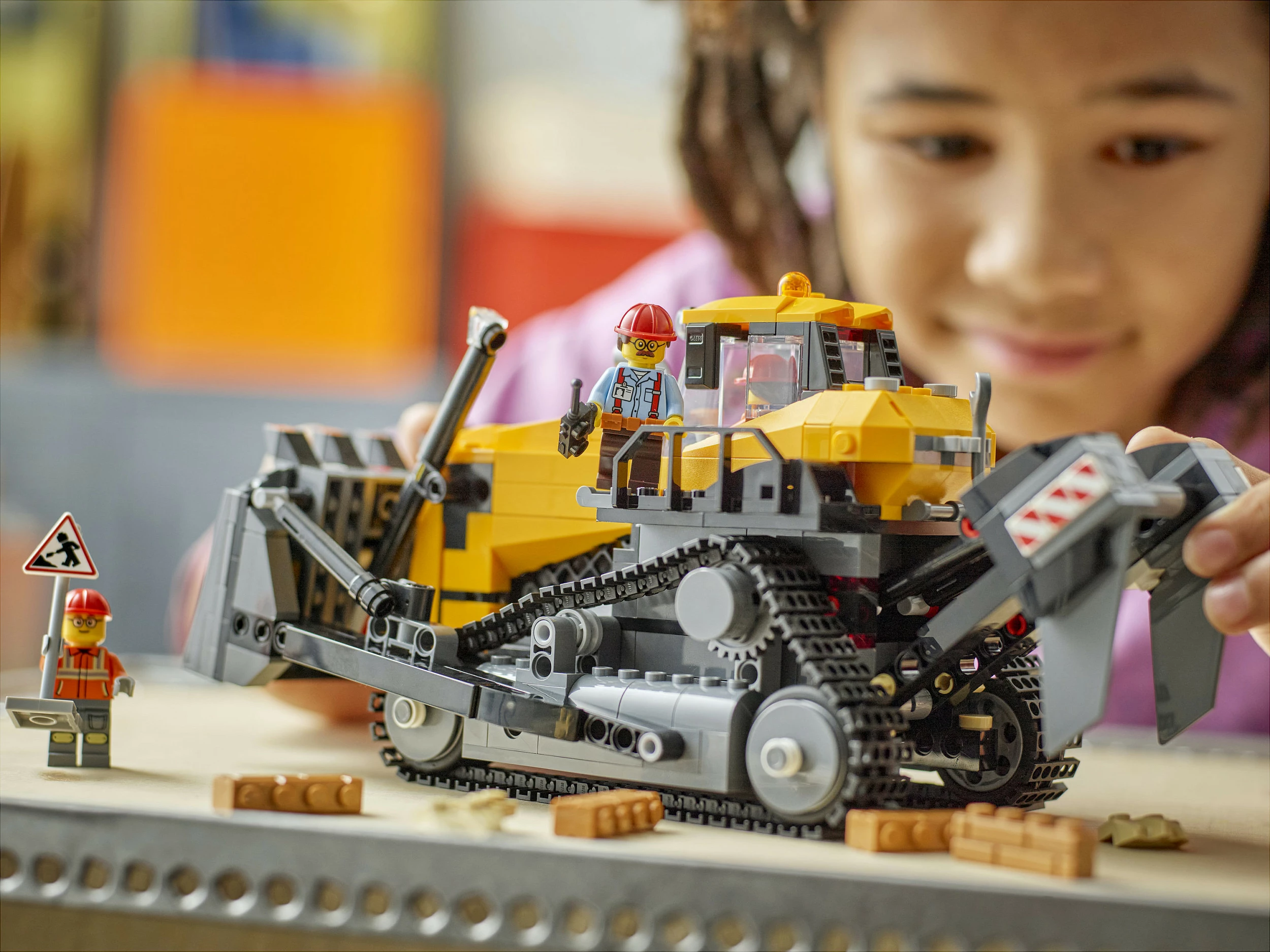 Set ndërtimi LEGO City Bulldozer i Verdhe 60466, 682 copë, 8+ vjeç, shumëngjyrësh