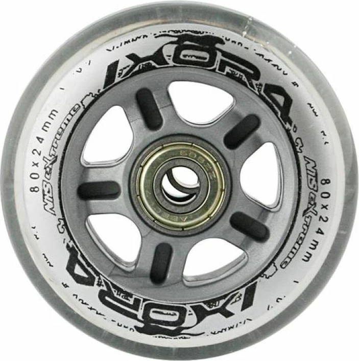 Set rrota dhe kushineta për rollera Nils Extreme PU 80x24 82A transparent