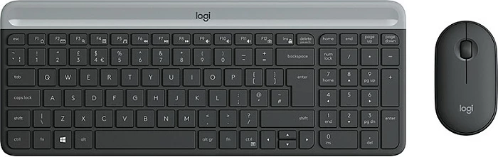 Komplet wireless Logitech MK470, QWERTY, Maus përfshirë, Graphite