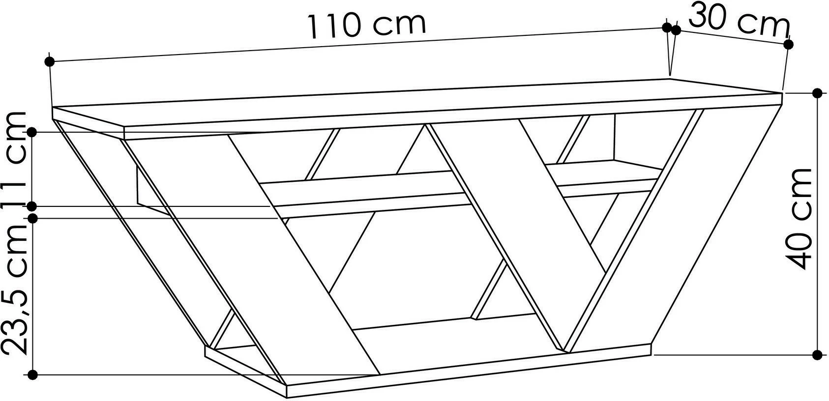 Komodë TV Skye Decor, ngjyrë antracit, Pipralla