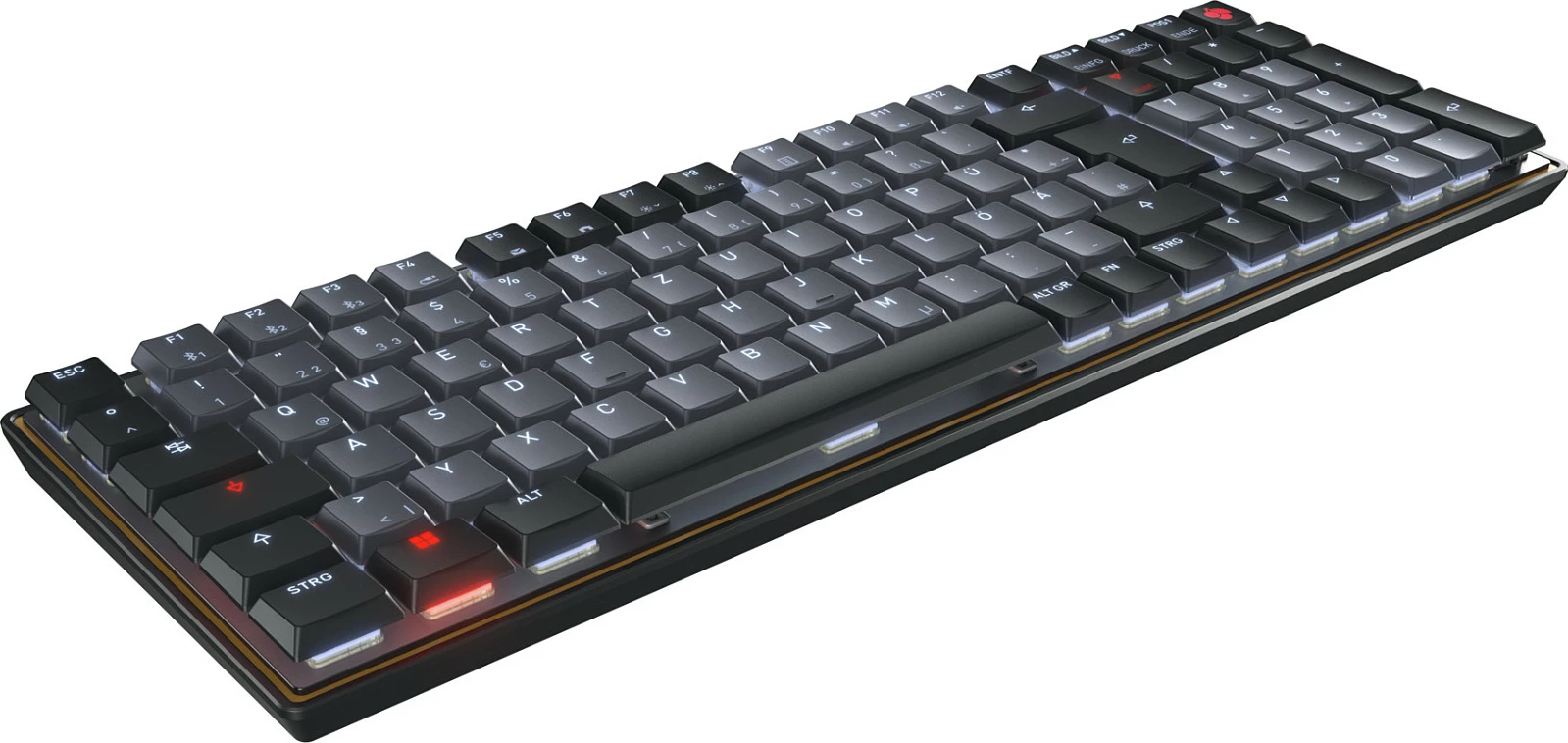 Tastierë mekanike Cherry KW 550 MX LP, 96%, USB + Bluetooth, QWERTZ, ndriçim LED, e zezë