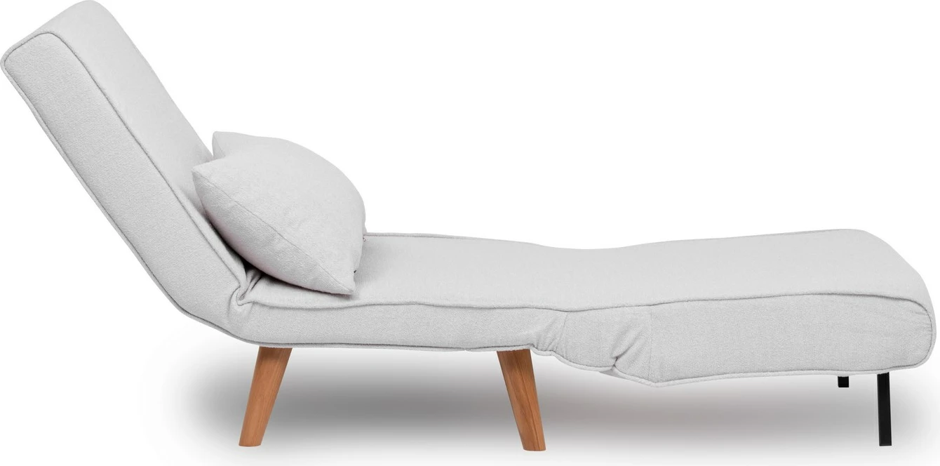 Krevat-karrige një vendi Atelier del Sofa, Folde Single, material teddy, e bardhë