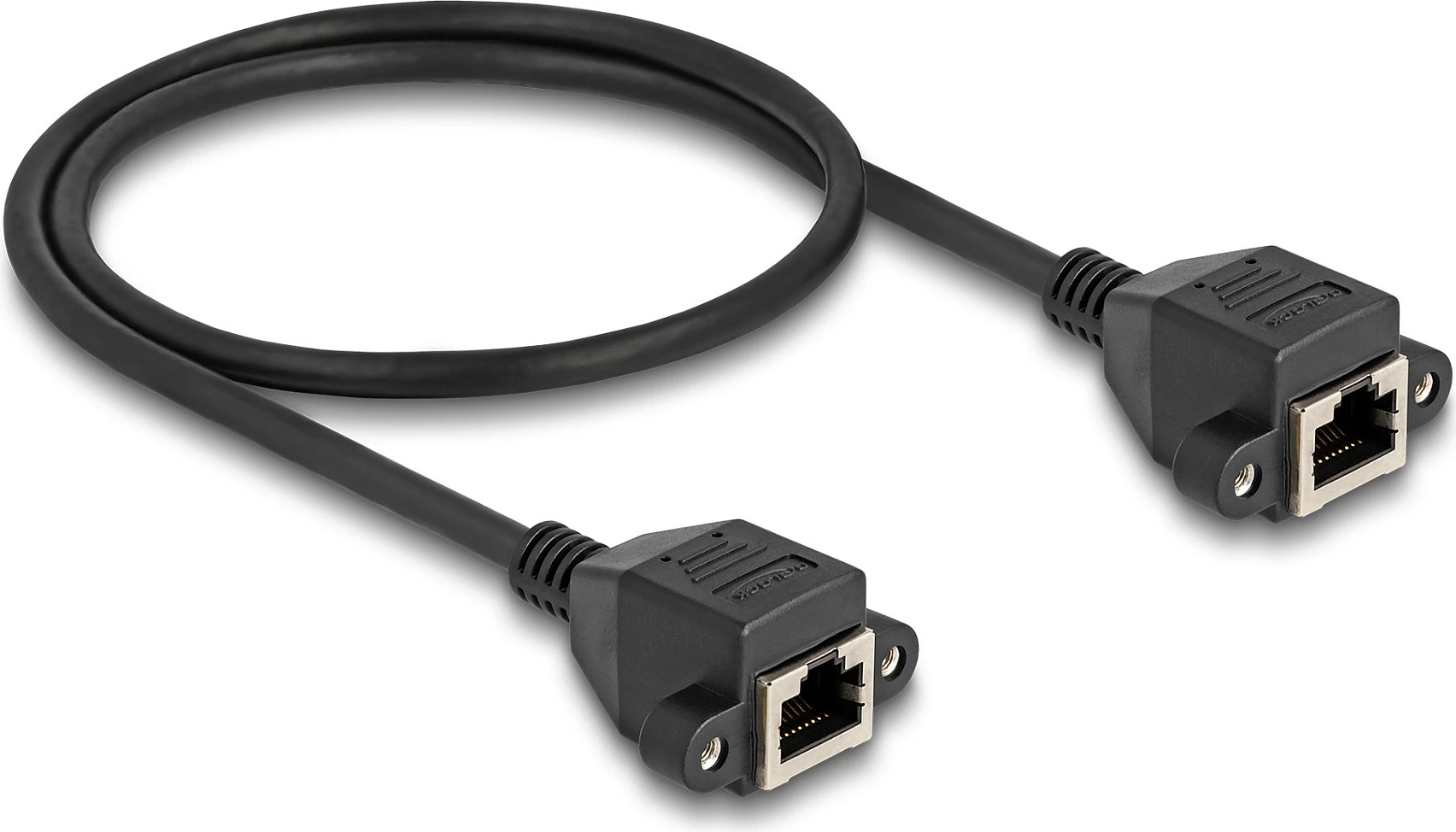 Kabllo zgjatëse DeLOCK RJ50 femër-femër, 0.5 m, S/FTP, e zezë