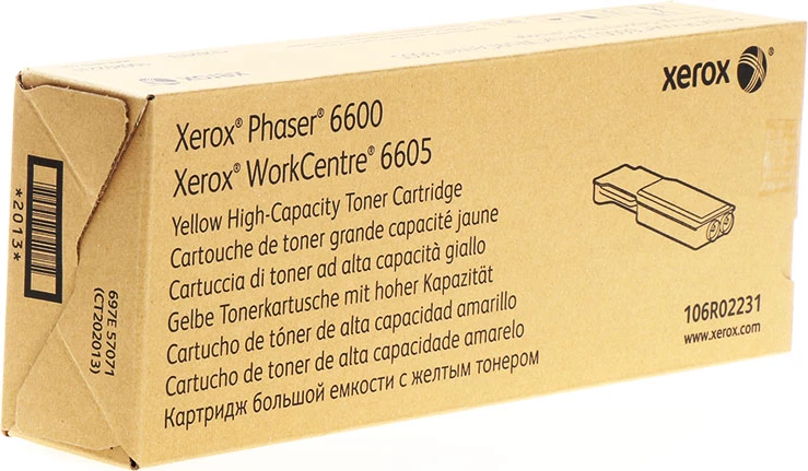 Toner, Xerox 106R02231, rendiment 6000 faqe, XL, e verdhë