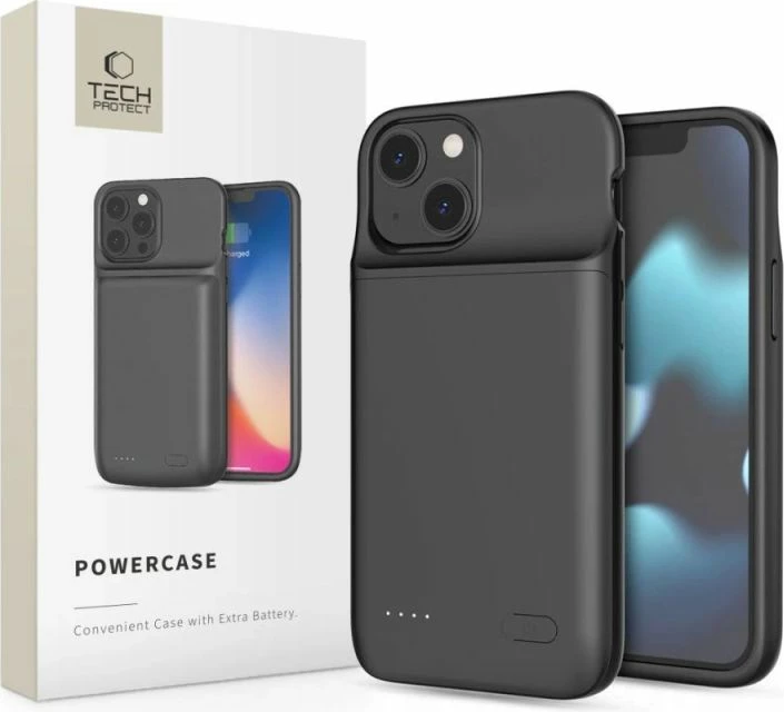Mbrojtëse me powerbank Tech-Protect PowerCase për iPhone 12 mini / 13 mini, e zezë