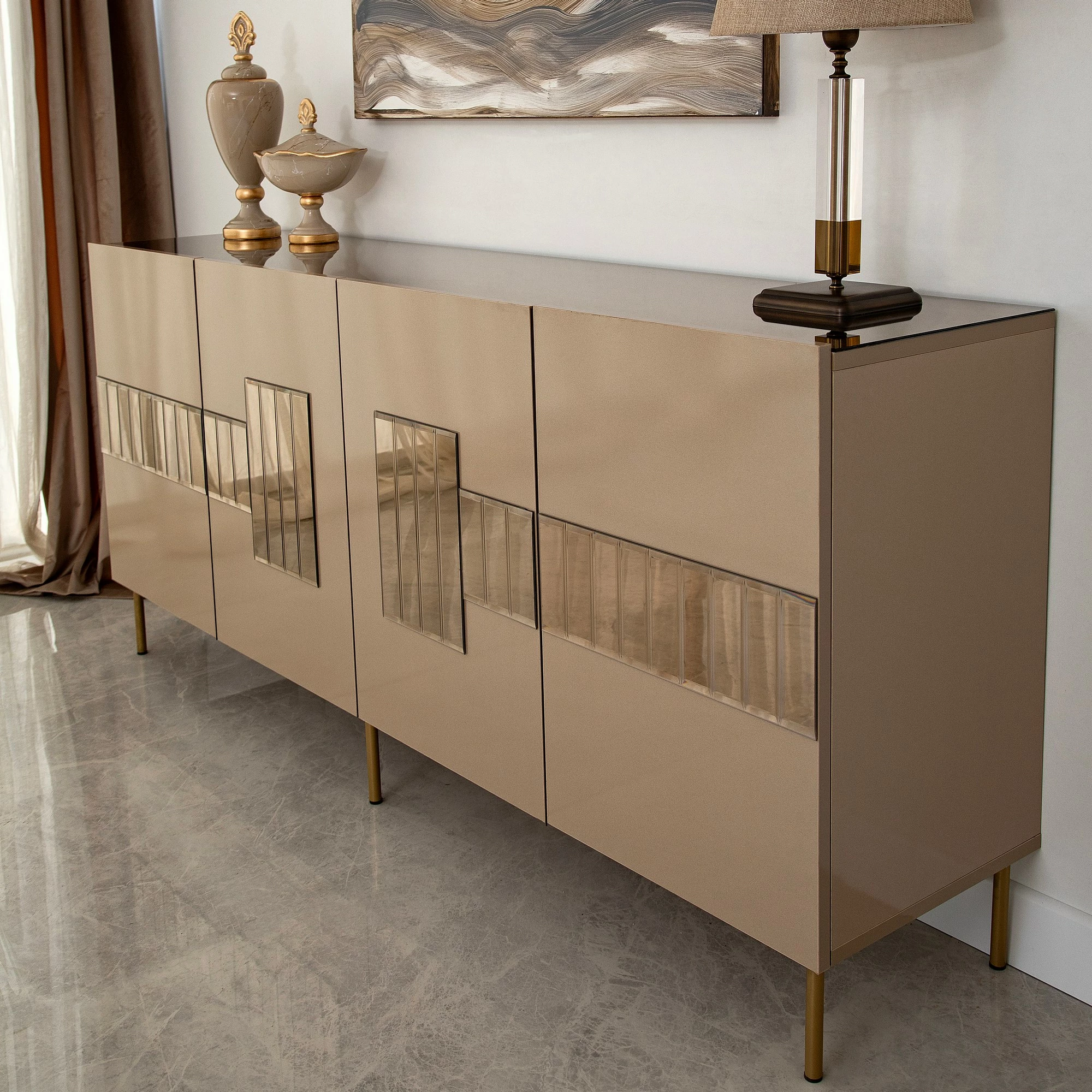 Konsol Skye Decor, Paris, bronz dhe ar