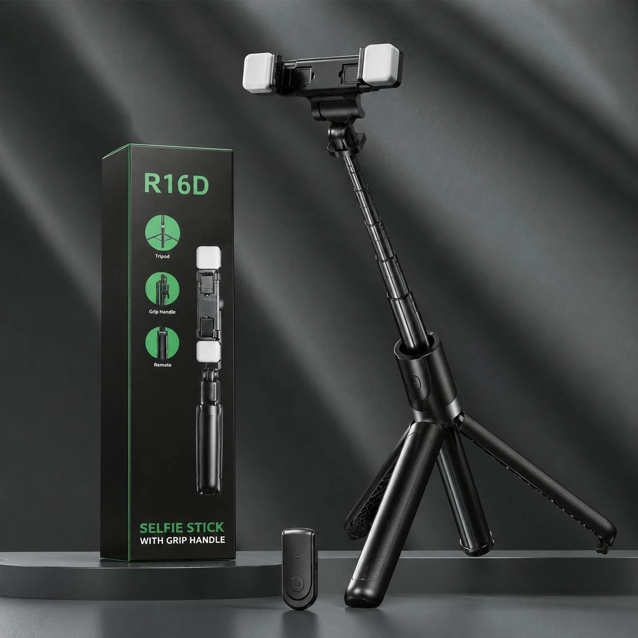 Selfie Stick R16D me tripod dhe telekomandë Bluetooth