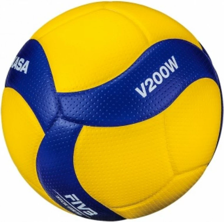 Top Volejboli Mikasa V200W për Meshkuj dhe Femra, Blu dhe i Verdhe [Madhësia: 5]