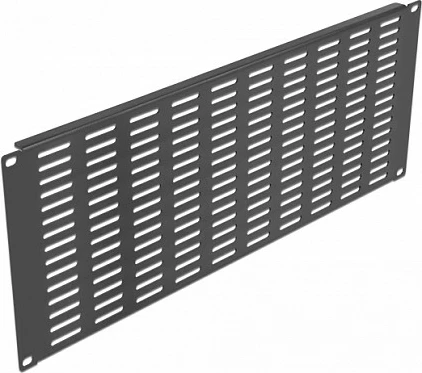 Panel i verbër me ventilim DeLOCK 19" 4U, metal, i zi