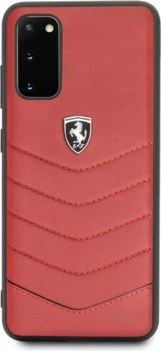 Kapak telefoni Ferrari Hardcase FEHQUHCS62RE Heritage për Samsung Galaxy S20 G980, i kuq