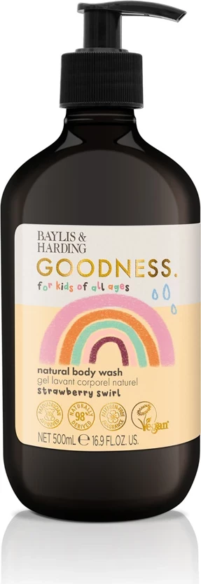 Xhel për dush Baylis & Harding Goodness Kids Strawberry Swirl, 500 ml