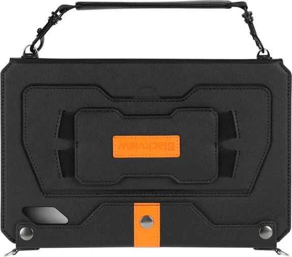 Mbështjellës mbrojtës BLACKVIEW C02 për Active 8 Pro, me rrip supi, lëkurë, zi/portokalli