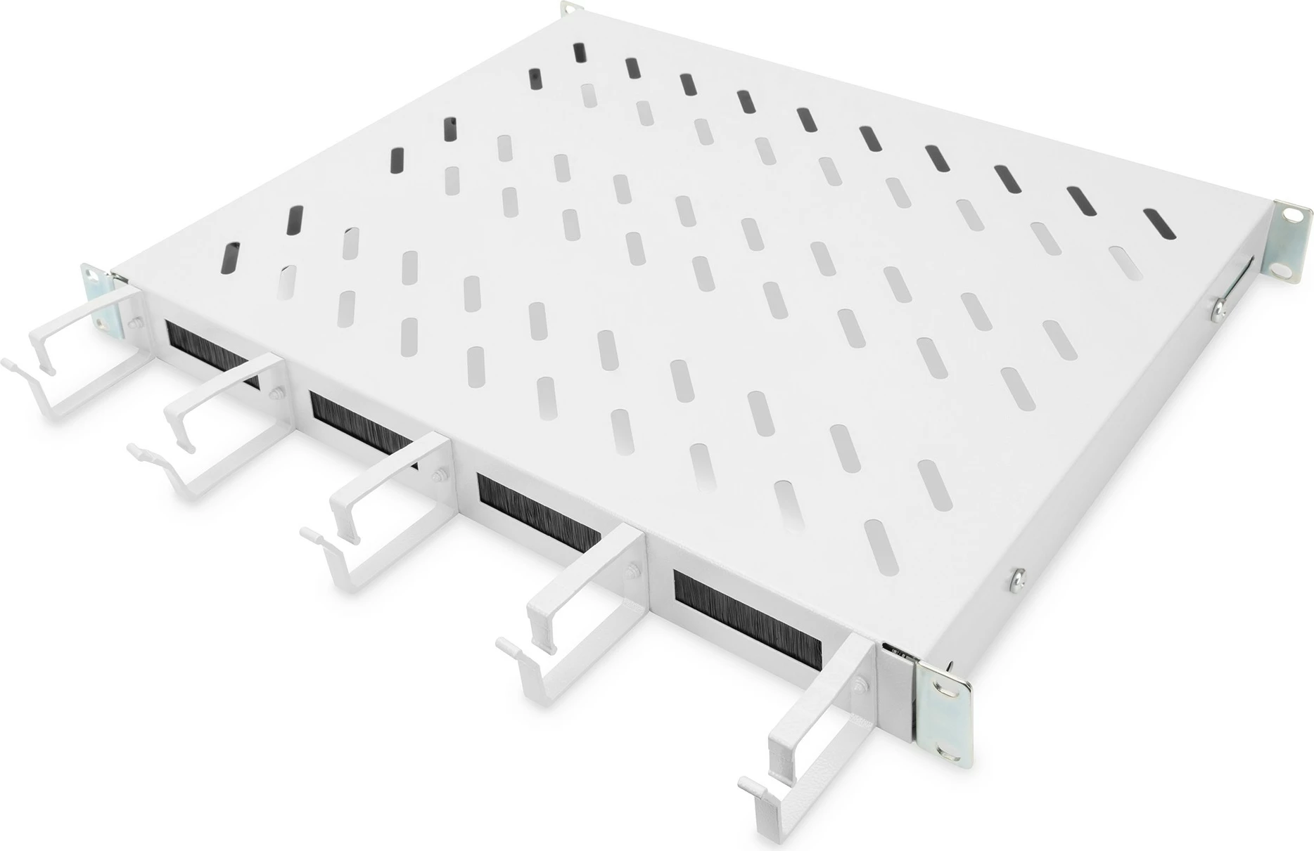 Raft për kabinet rrjeti Digitus 19" 1U, me menaxhim kabllosh, gri