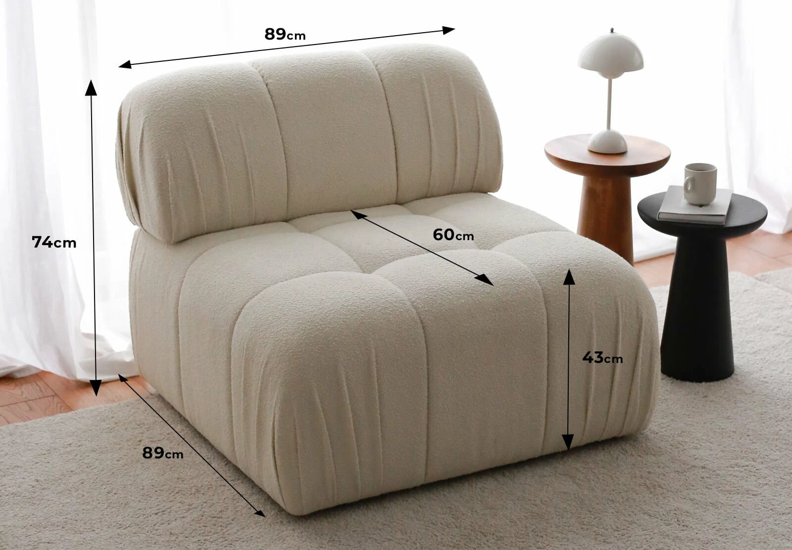 Karrige Wing Atelier del Sofa, e bardhë