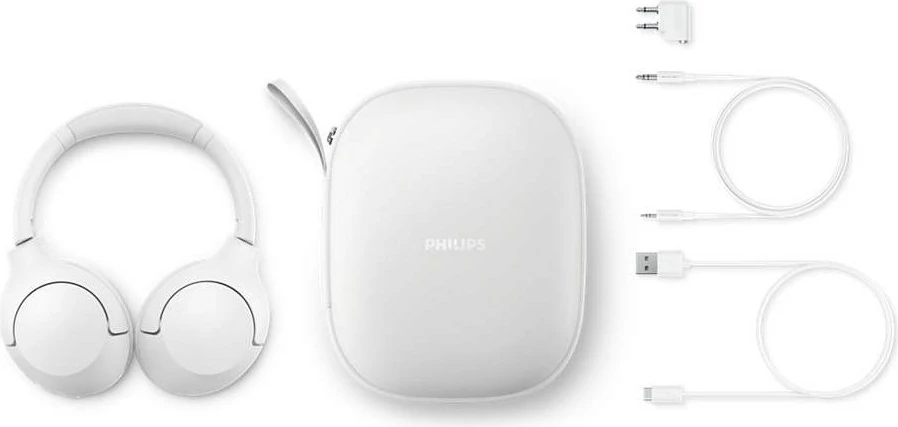Kufje Philips TAH8506WT/00 wireless, noise-canceling, 60 orë, të bardha