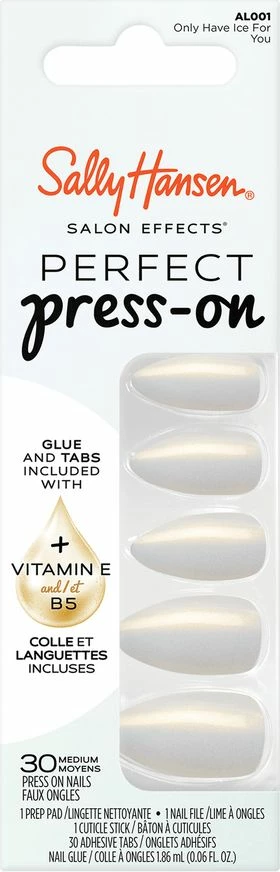Thonj artificialë Sally Hansen Salon Effects 001 Only Have Ice For You për femra 30 copë