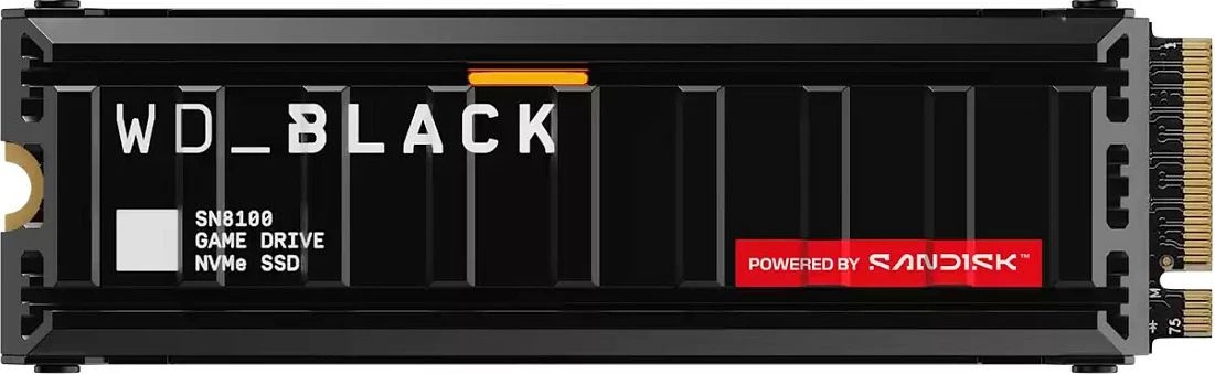 SSD M.2 NVMe WD_BLACK SN8100 8TB, PCIe 5.0 x4, me heatsink, e zezë