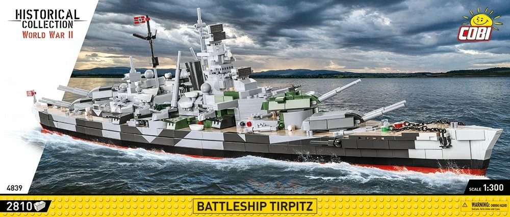 Set ndërtimi Cobi Klocki Battleship Tirpitz, 2810 pjesë, plastikë, Historical Collection
