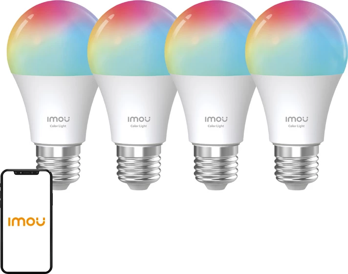 Llambë smart IMOU CL2B E27 9W RGB 2700-6500K Wi‑Fi/BLE Matter, set 4 copë