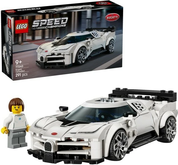 Set LEGO Speed Champions Bugatti Centodieci 77240, 291 pjesë, e bardhë