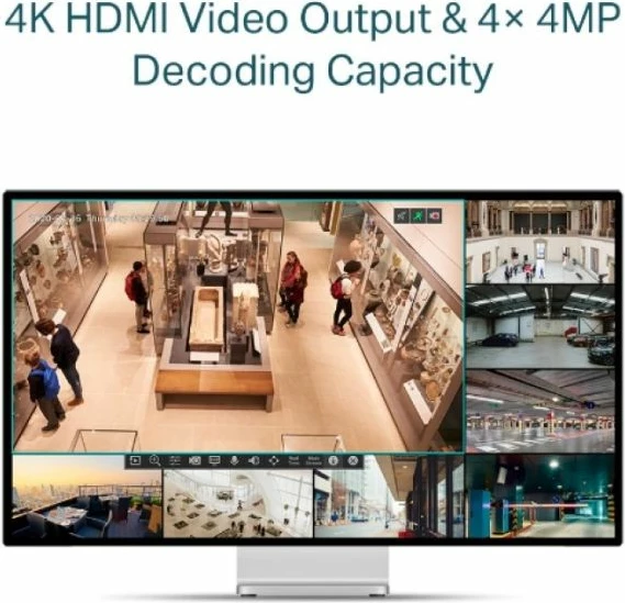 Regjistrues video rrjeti (NVR) TP-LINK VIGI NVR1008H-8P, 8-kanal, PoE+, 4K HDMI, deri 10TB, i zi