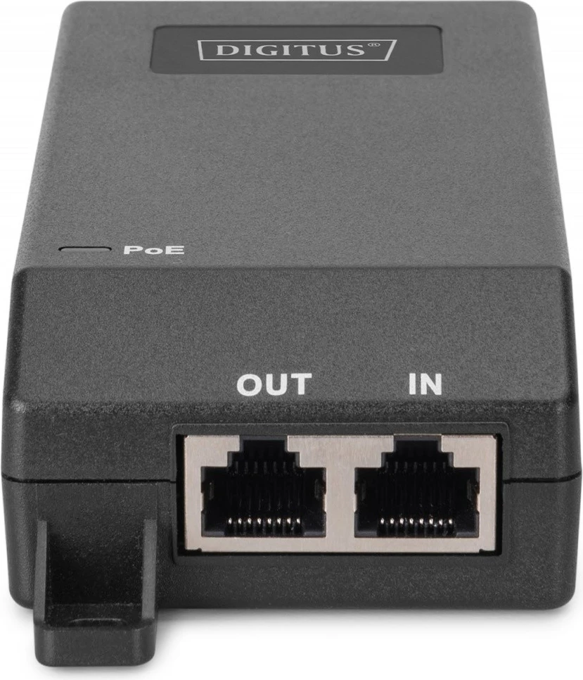 Adapter PoE+, Digitus, DN-95103-3, IEEE 802.3af/at, 55V 30W, 10/100/1000 Mbps, deri 100 m, e zezë