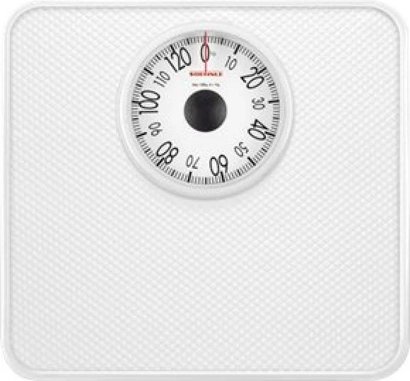 Peshore personale analoge, Soehnle, Tempo 61098, kapacitet 130 kg, sipërfaqe kundër-rrëshqitjes, kasë çeliku, e bardhë