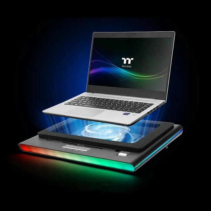 Pad ftohës për laptop Thermaltake Massive EXTREME CL-N023-PL12SW-A, 120mm cross-flow, deri 18\", RGB, USB, i zi