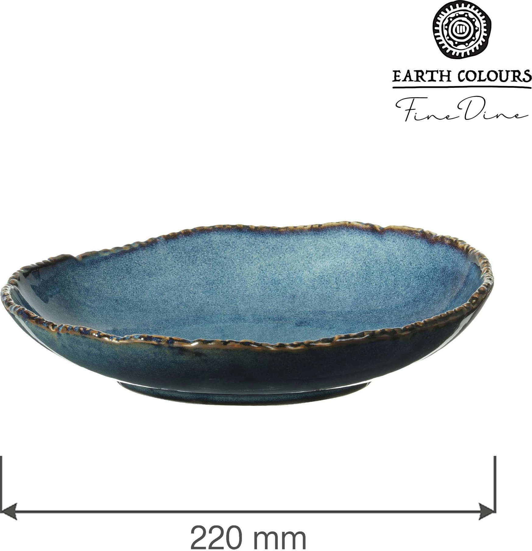 Pjatë e thellë Fine Dine Eminence Ø220 mm, blu, set 3 copë