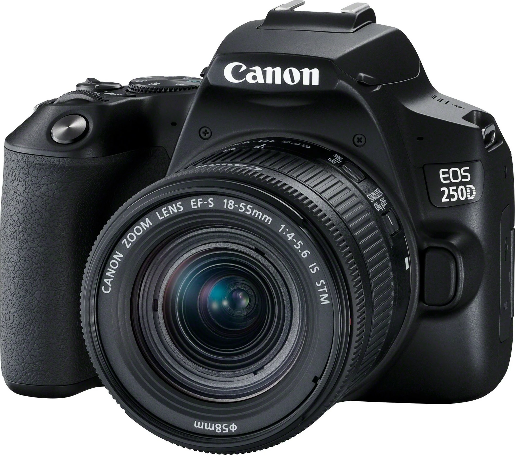 Kamera digjitale Canon EOS 250D, 18-55 IS STM, e zezë