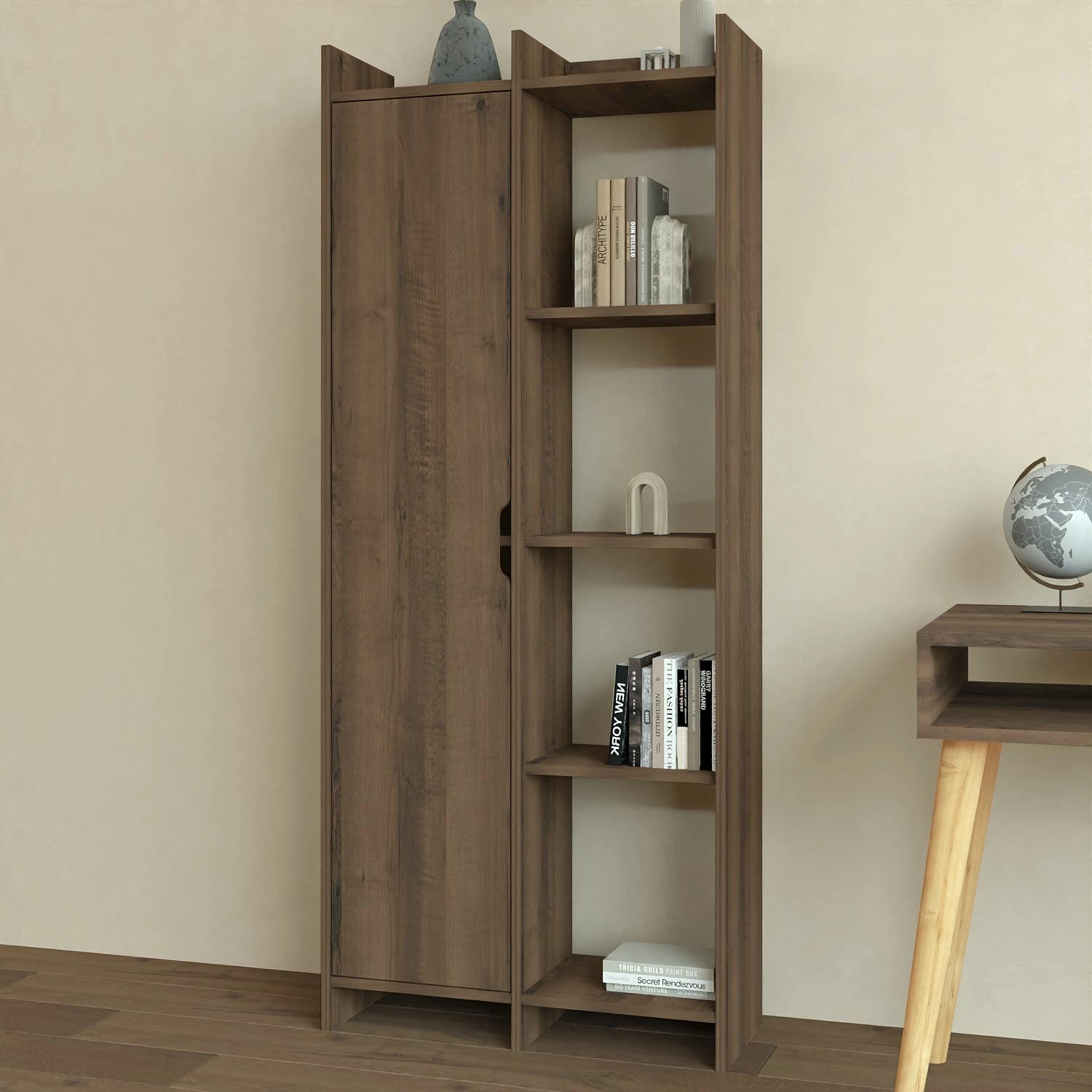 Raft librash Hanah Home, ofertë, ngjyrë lisi