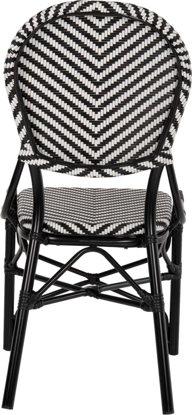 Karrige alumini FH5927.01 me tekstilene bardhë e zi, 46x56x95H cm