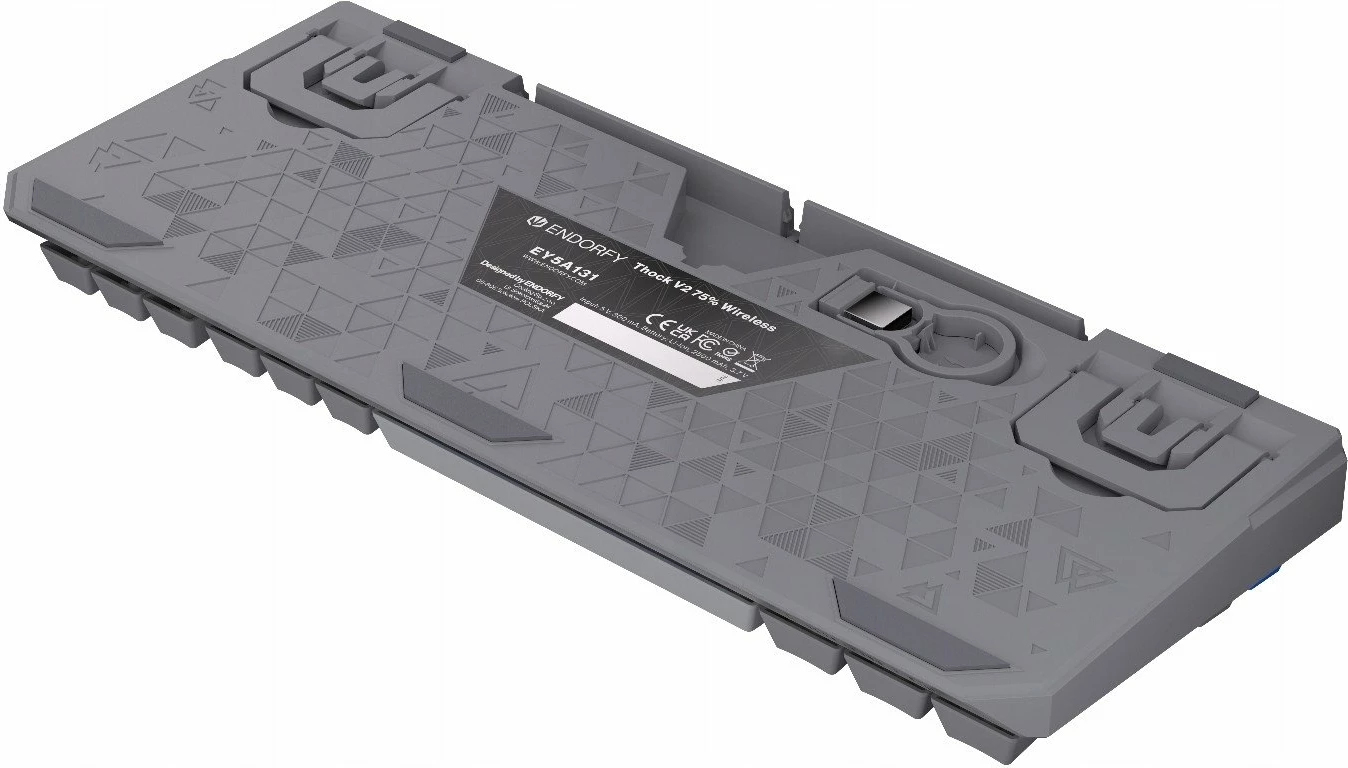 Klaviaturë mekanike wireless Endorfy Thock V2 75% Wireless, ENDORFY Yellow by Gateron, RGB, US ANSI, hot-swap, gri