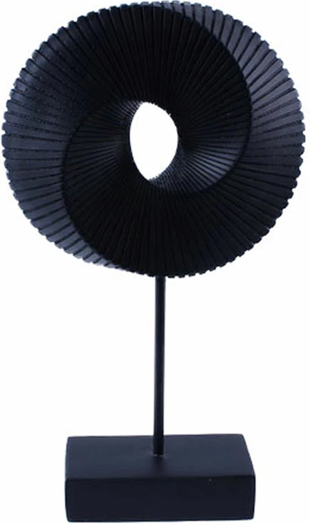 Dekor Totem SOCH, polirezine, e zezë, 22x8x38 cm