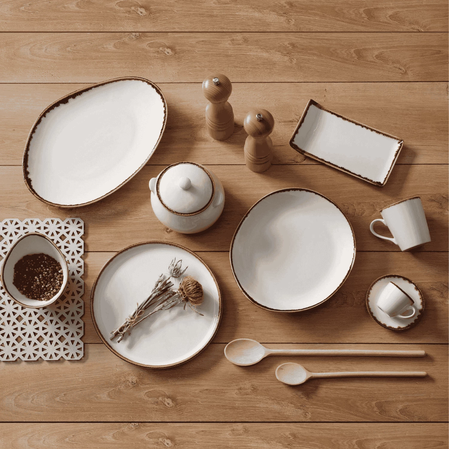 Filxhan kafe dhe çaji Fine Dine Vanilla 210 ml, krem, set 6 copë