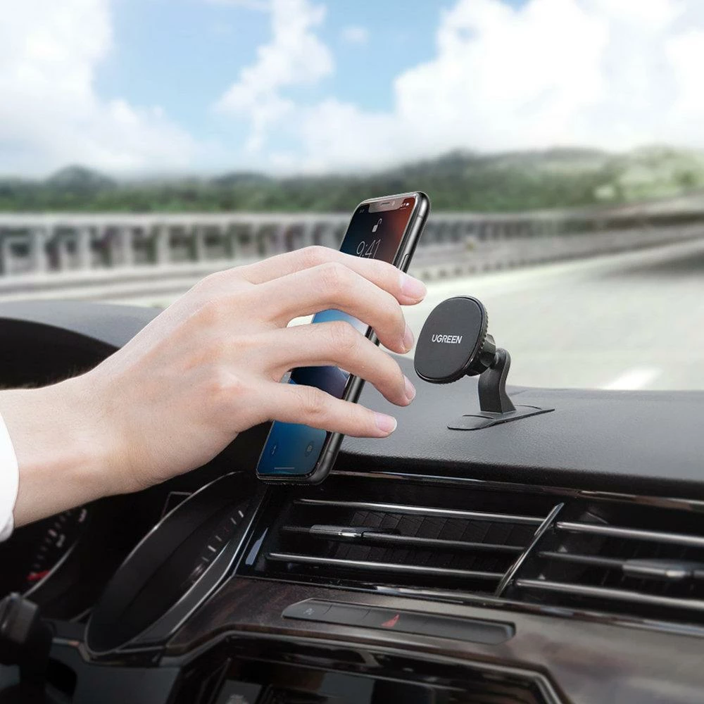 Mbajtës magnetik për celular Ugreen LP292 për dashboard, 4.7–7.2\", rrotullim 360°, i zi