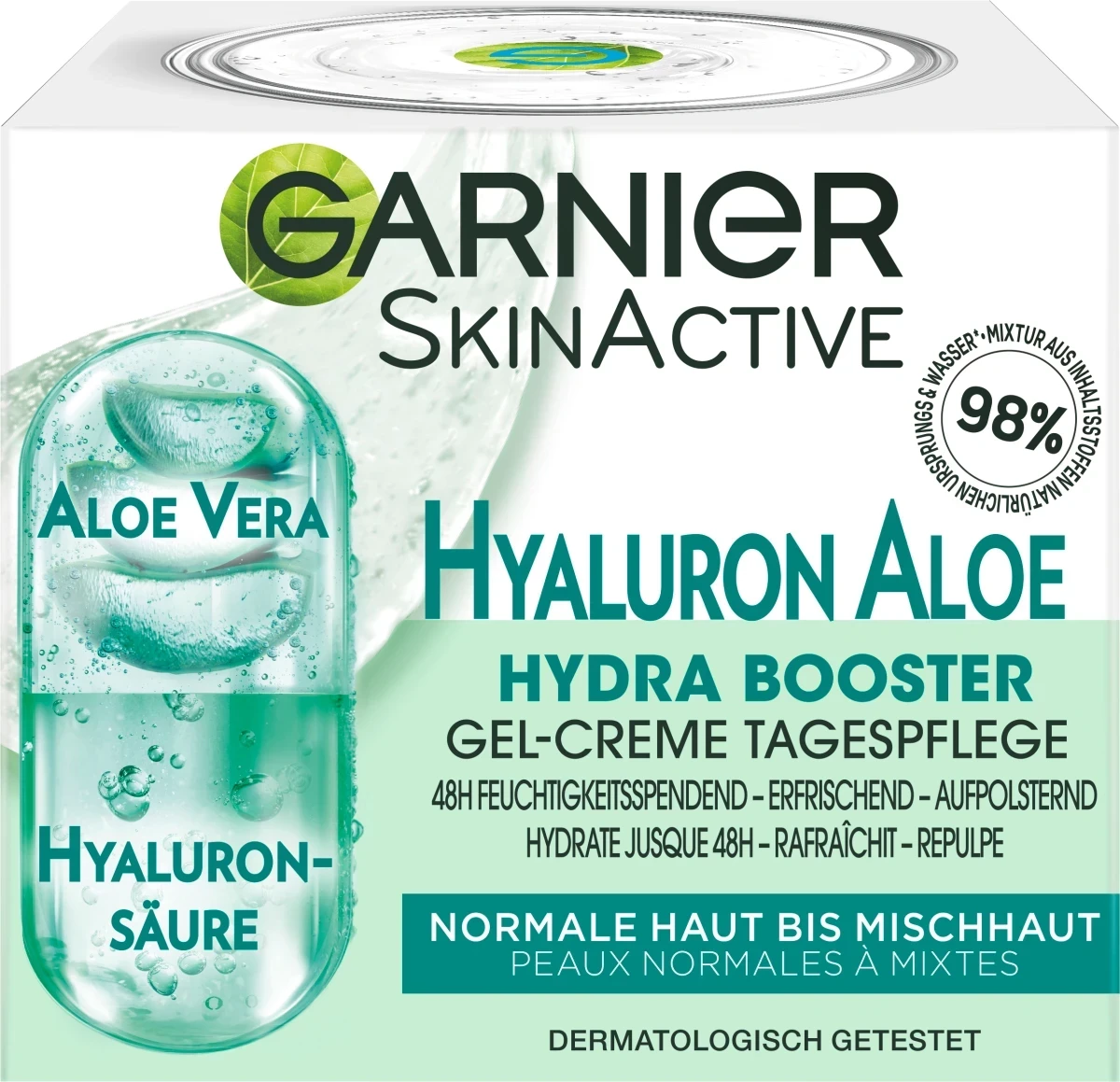 Krem për fytyrë Garnier PureActive Hyaluronic Aloe, 50 m