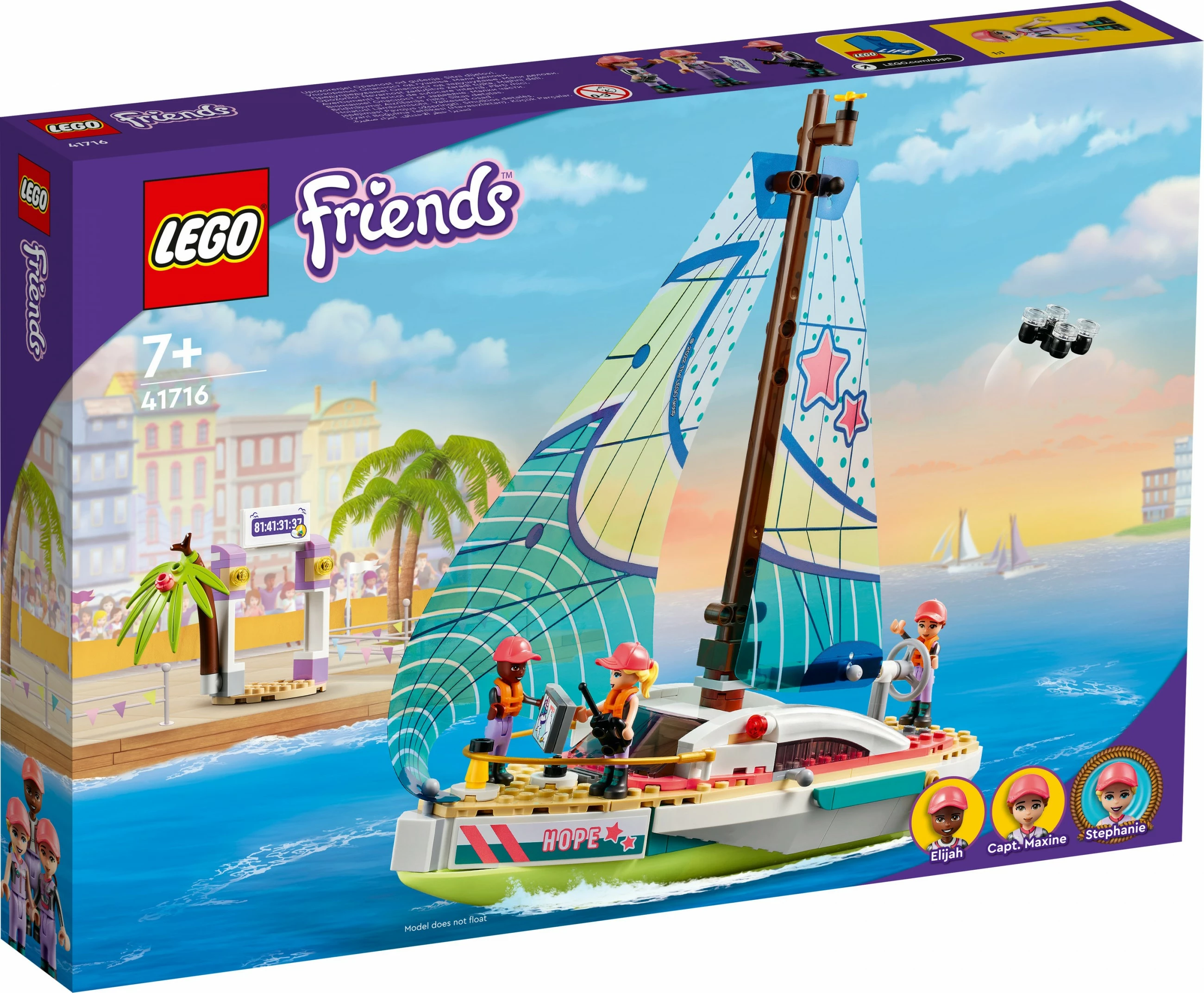 Set ndërtimi LEGO Friends Stephanie's Sailing Adventure, 304 pjesë, plastikë, shumëngjyrëshe