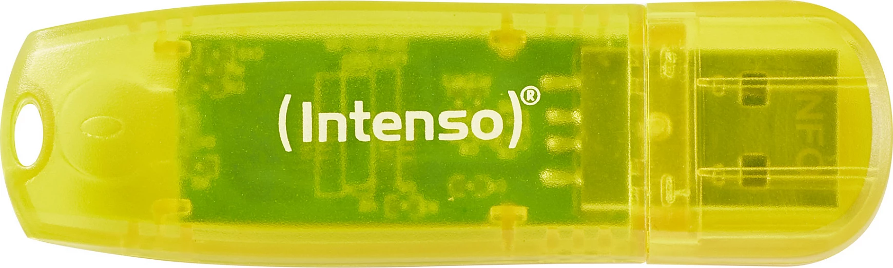 USB memorje Intenso Rainbow, 3x32GB, USB Type-A 2.0, me kapak, transparente (e verdhë/e kuqe/e zezë)