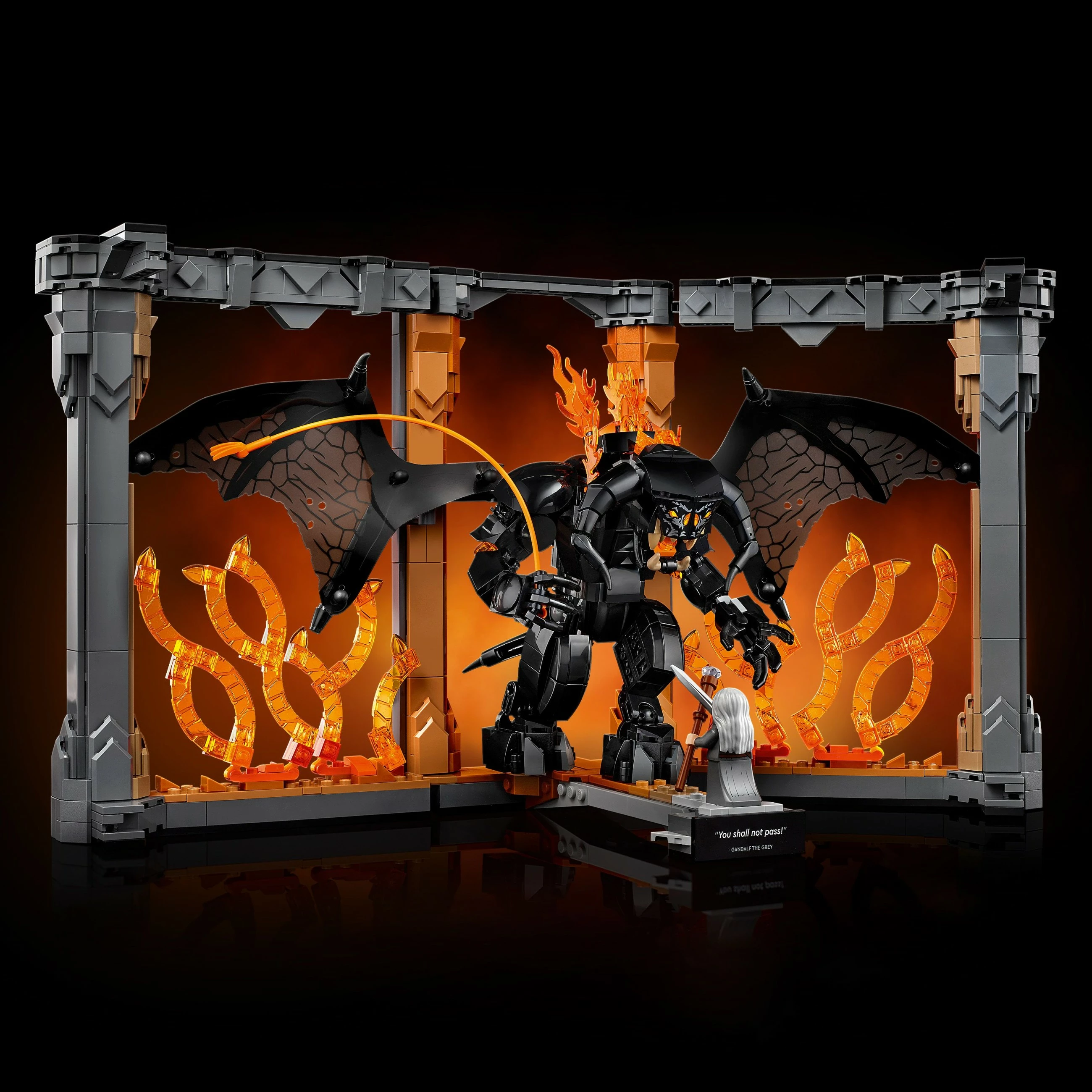 Set ndërtimi LEGO Icons 10367 Gandalf vs. Balrog, 1201 pjesë, multikolor