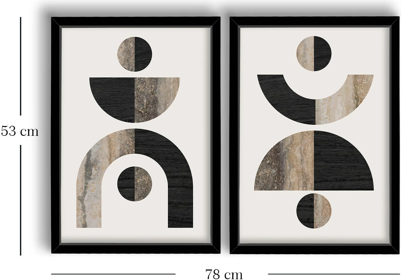 Pikturë dekorative me kornizë MDF (2 copë), Wallity, 2P3853NISCT-014